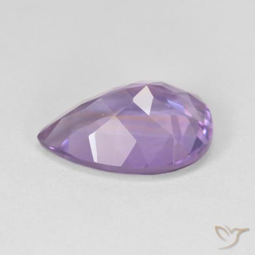 Améthyste Violet moyen naturelle En forme de poire, 4.35 ct, VVS