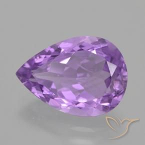 Améthyste Violet moyen naturelle En forme de poire, 4.43 ct, VVS-VS