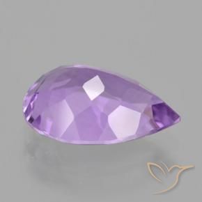 Améthyste Violet moyen naturelle En forme de poire, 4.43 ct, VVS-VS