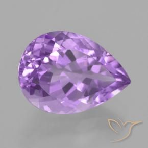 Améthyste Violet Rosâtre naturelle En forme de poire, 5.69 ct, VVS
