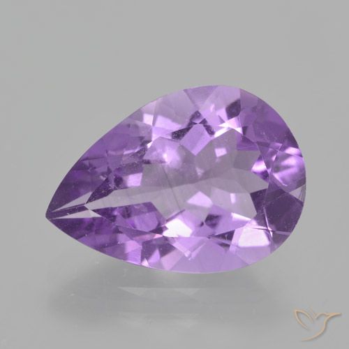 4.03ct Naturel Violet moyen Améthyste, En forme de poire, VS