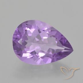 Améthyste Violet moyen naturelle En forme de poire, 4.03 ct, VS