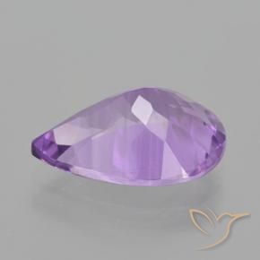 Améthyste Violet moyen naturelle En forme de poire, 4.03 ct, VS