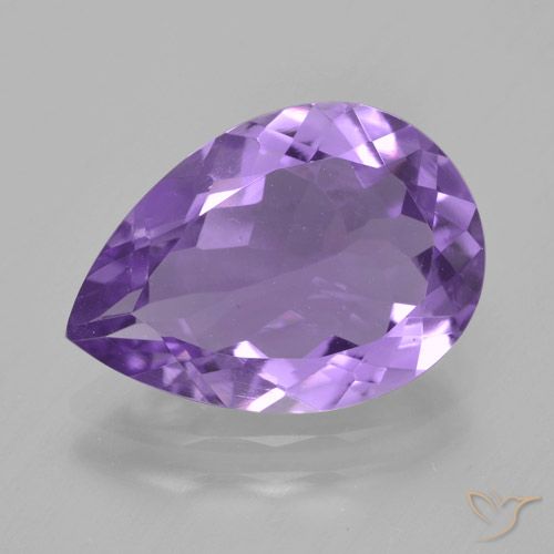 3.92ct Naturel Violet moyen Améthyste, En forme de poire, VVS-VS