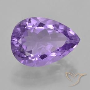 Améthyste Violet moyen naturelle En forme de poire, 4.49 ct, VVS-VS