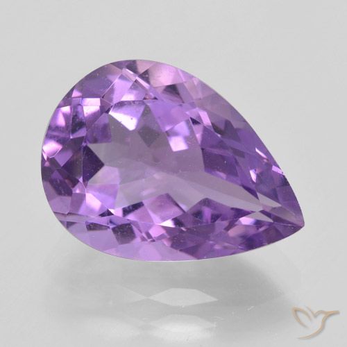 4.59ct Naturel Violet violacé Améthyste, En forme de poire, VVS