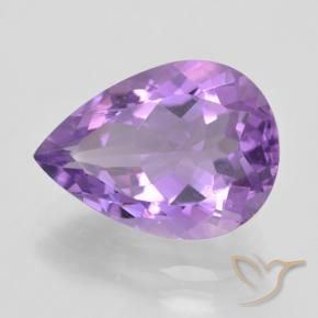Améthyste Violet violacé naturelle En forme de poire, 4.59 ct, VVS