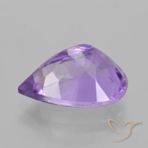 Améthyste Violet moyen naturelle En forme de poire, 4.93 ct, VVS