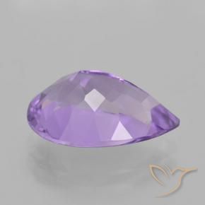 Améthyste Violet moyen naturelle En forme de poire, 4.66 ct, VVS