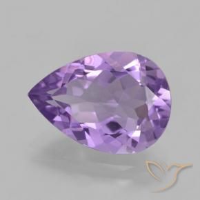 Améthyste Violet moyen naturelle En forme de poire, 4.34 ct, VVS