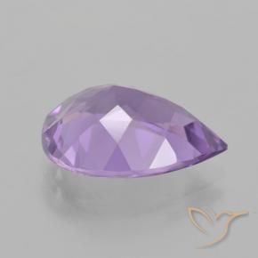 Améthyste Violet moyen naturelle En forme de poire, 4.34 ct, VVS