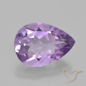 Améthyste Violet iris profond naturelle En forme de poire, 4.42 ct, VVS