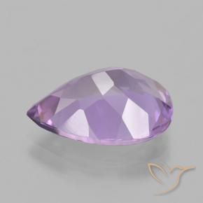 Améthyste Violet iris profond naturelle En forme de poire, 4.42 ct, VVS