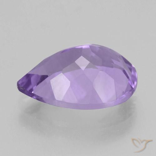Améthyste Violet iris profond naturelle En forme de poire, 4.80 ct, VVS