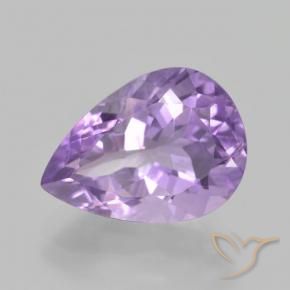 Améthyste Violet moyen naturelle En forme de poire, 5.01 ct, VVS