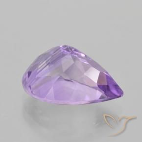 Améthyste Violet moyen naturelle En forme de poire, 5.01 ct, VVS