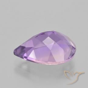 Améthyste Violet moyen naturelle En forme de poire, 4.56 ct, VVS-VS