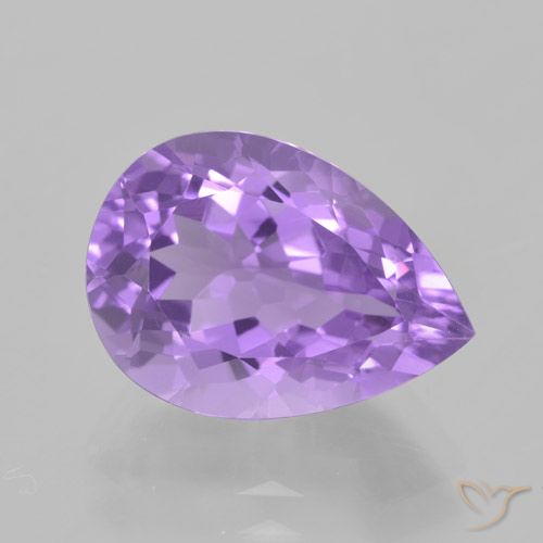 5.26ct Naturel Violet Rosâtre Améthyste, En forme de poire, VVS