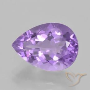Améthyste Violet Rosâtre naturelle En forme de poire, 5.26 ct, VVS
