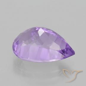 Améthyste Violet Rosâtre naturelle En forme de poire, 5.26 ct, VVS