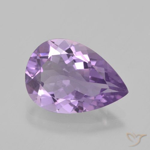 3.76ct Naturel Violet rose moyen Améthyste, En forme de poire, VVS-VS