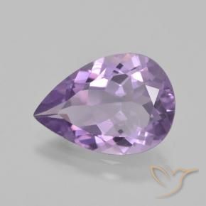 Améthyste Violet rose moyen naturelle En forme de poire, 3.76 ct, VVS-VS