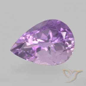 Améthyste Violet iris rosâtre naturelle En forme de poire, 5.25 ct, VVS-VS
