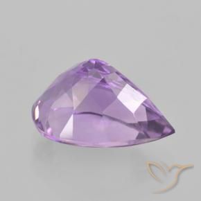 Améthyste Violet iris rosâtre naturelle En forme de poire, 5.25 ct, VVS-VS