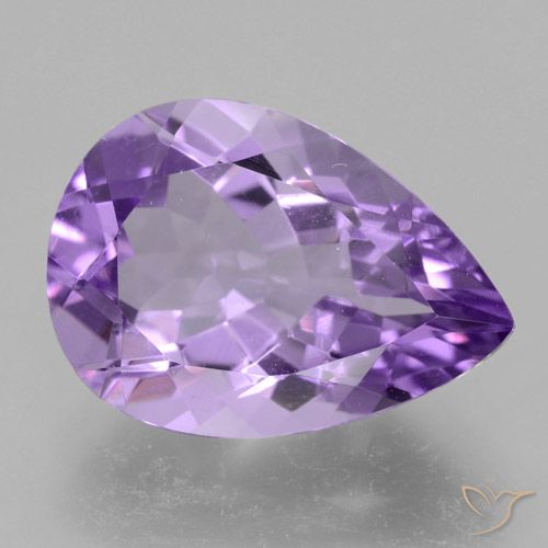 4.59ct Naturel Violet moyen Améthyste, En forme de poire, VVS