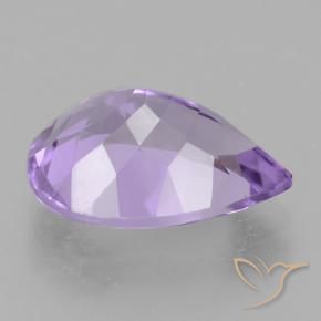 Améthyste Violet moyen naturelle En forme de poire, 4.59 ct, VVS
