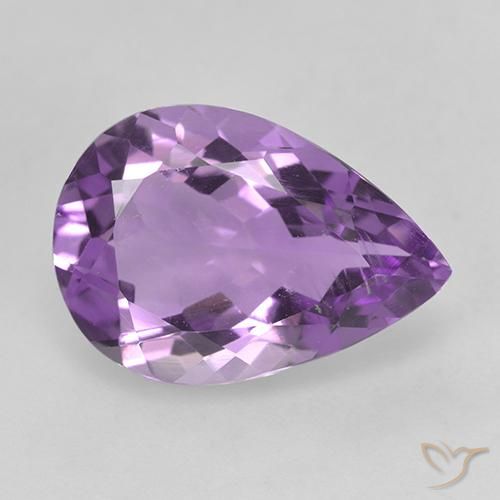 4.09ct Naturel Violet moyen Améthyste, En forme de poire, VVS-VS