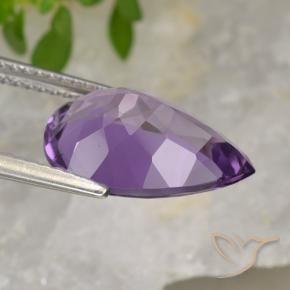 Améthyste Rose violet moyen naturelle En forme de poire, 4.13 ct, VVS