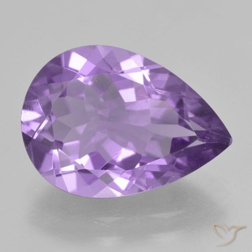 4.20ct Naturel Violet iris profond Améthyste, En forme de poire, VVS
