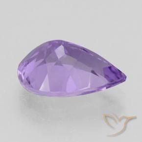 Améthyste Violet moyen naturelle En forme de poire, 4.30 ct, VVS