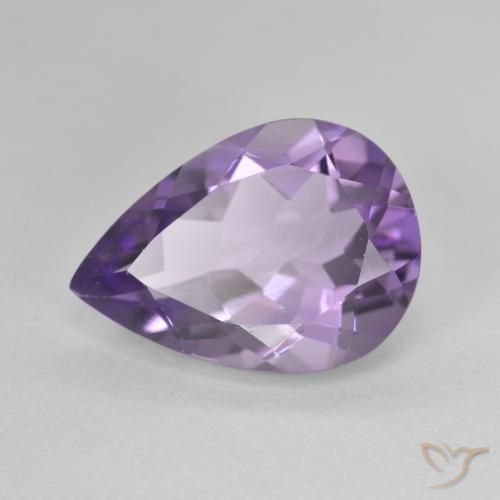 4.48ct Naturel Violet moyen Améthyste, En forme de poire, VVS