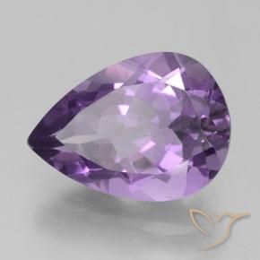 Améthyste Pourpre violacé profond naturelle En forme de poire, 4.63 ct, VVS