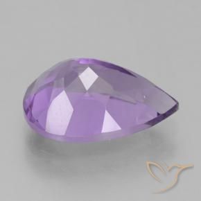 Améthyste Pourpre violacé profond naturelle En forme de poire, 4.63 ct, VVS