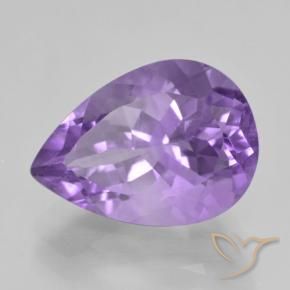 Améthyste Violet moyen naturelle En forme de poire, 5.06 ct, VVS