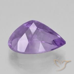 Améthyste Violet moyen naturelle En forme de poire, 5.06 ct, VVS
