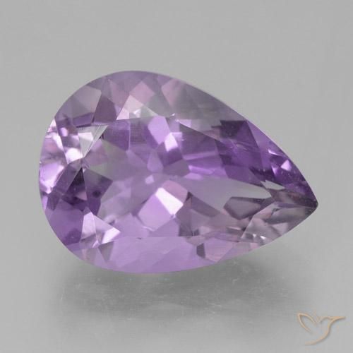 4.63ct Naturel Violet rose moyen Améthyste, En forme de poire, VVS