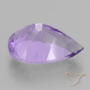 Améthyste Violet moyen naturelle En forme de poire, 4.39 ct, VVS