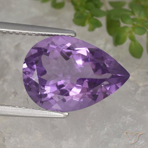 4.67ct Naturel Pourpre violacé profond Améthyste, En forme de poire, VVS