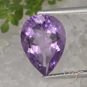 Améthyste Pourpre violacé profond naturelle En forme de poire, 4.67 ct, VVS