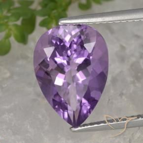 Améthyste Violet violacé naturelle En forme de poire, 4.69 ct, VVS