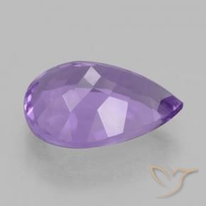 Améthyste Violet moyen naturelle En forme de poire, 4.42 ct, VVS