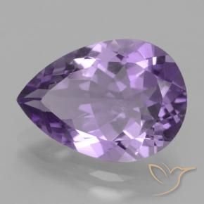 Améthyste Violet clair naturelle En forme de poire, 4.41 ct, VVS