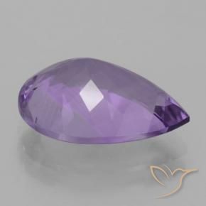 Améthyste Violet clair naturelle En forme de poire, 4.41 ct, VVS