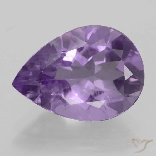 4.22ct Naturel Violet aubergine Améthyste, En forme de poire, VVS
