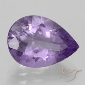 Améthyste Violet aubergine naturelle En forme de poire, 4.22 ct, VVS