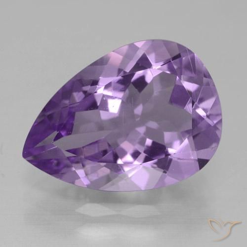 4.05ct Naturel Violet foncé Améthyste, En forme de poire, VVS